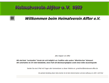 Tablet Screenshot of heimatverein-alfter.de